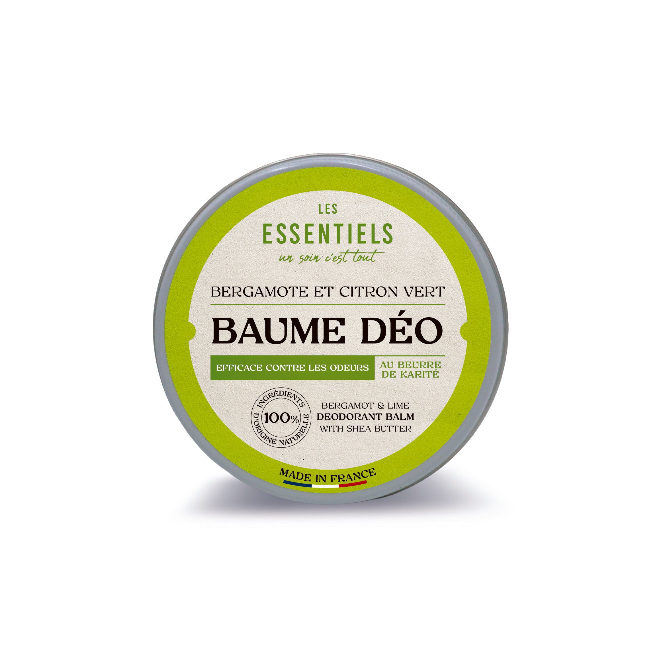 Baume déodorant solide Bergamote et Citron vert - 50g - COSMOS Organic