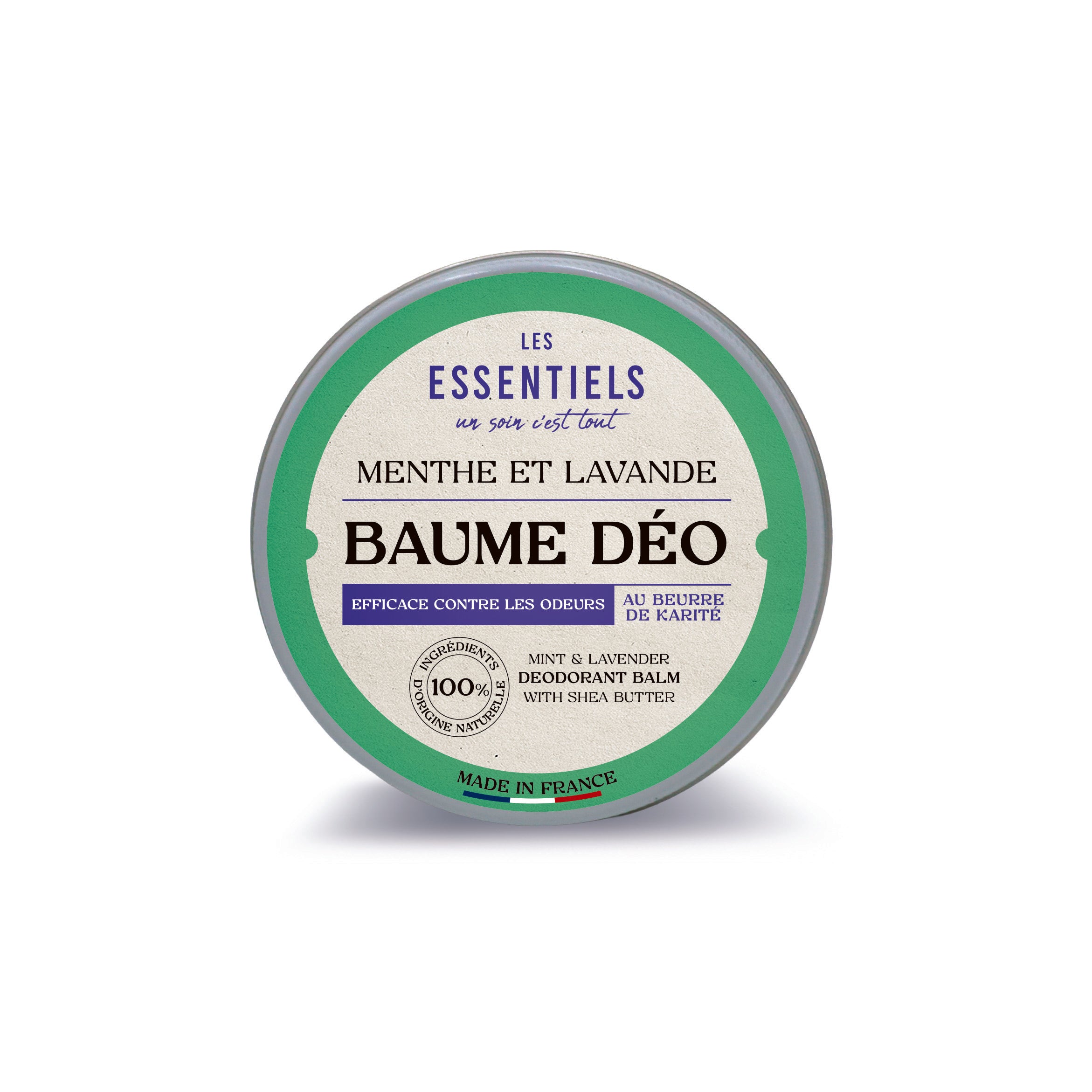 Baume déodorant solide Menthe et Lavande - 50g - COSMOS Organic