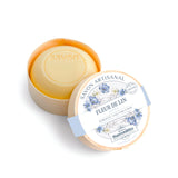savon fleur de lin dans boite en bois