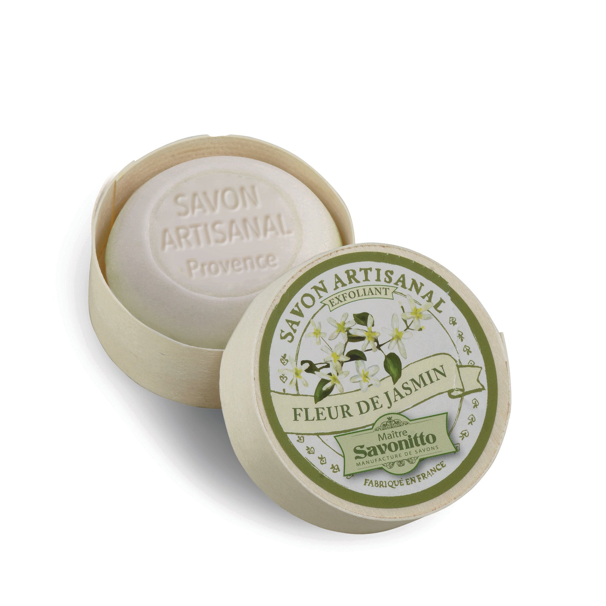savon jasmin dans boite en bois