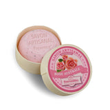 savon rose dans boite en bois