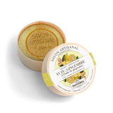 Savon Yuzu & Gingembre dans boite en bois avec exfoliant 100g