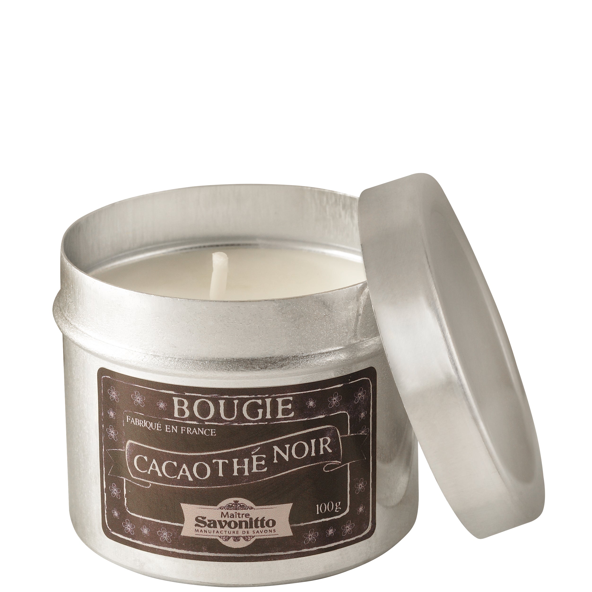 Bougie parfum Cacao Thé Noir 100g