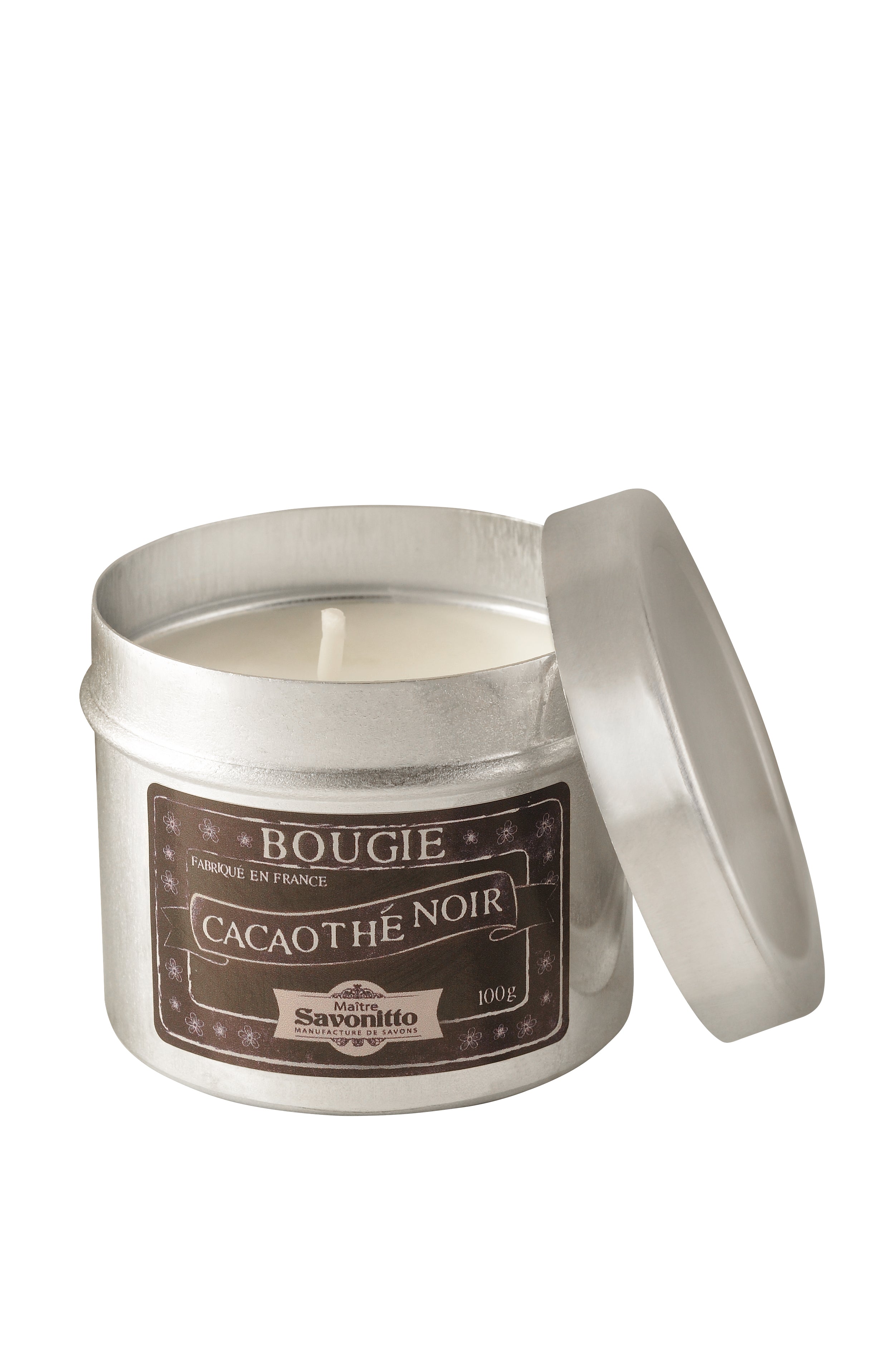 Bougie parfum Cacao Thé Noir 100g