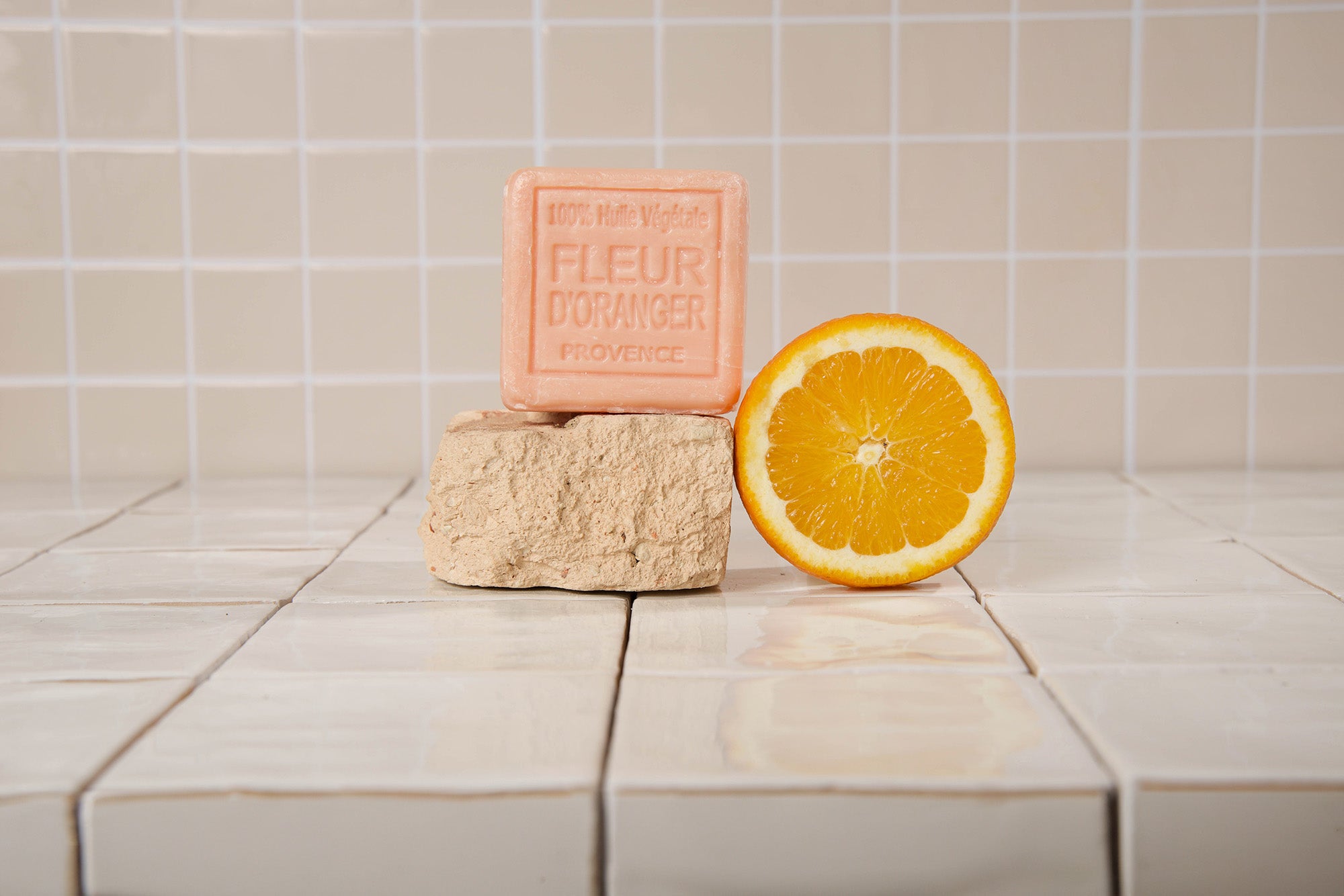 savon cube fleur d'oranger