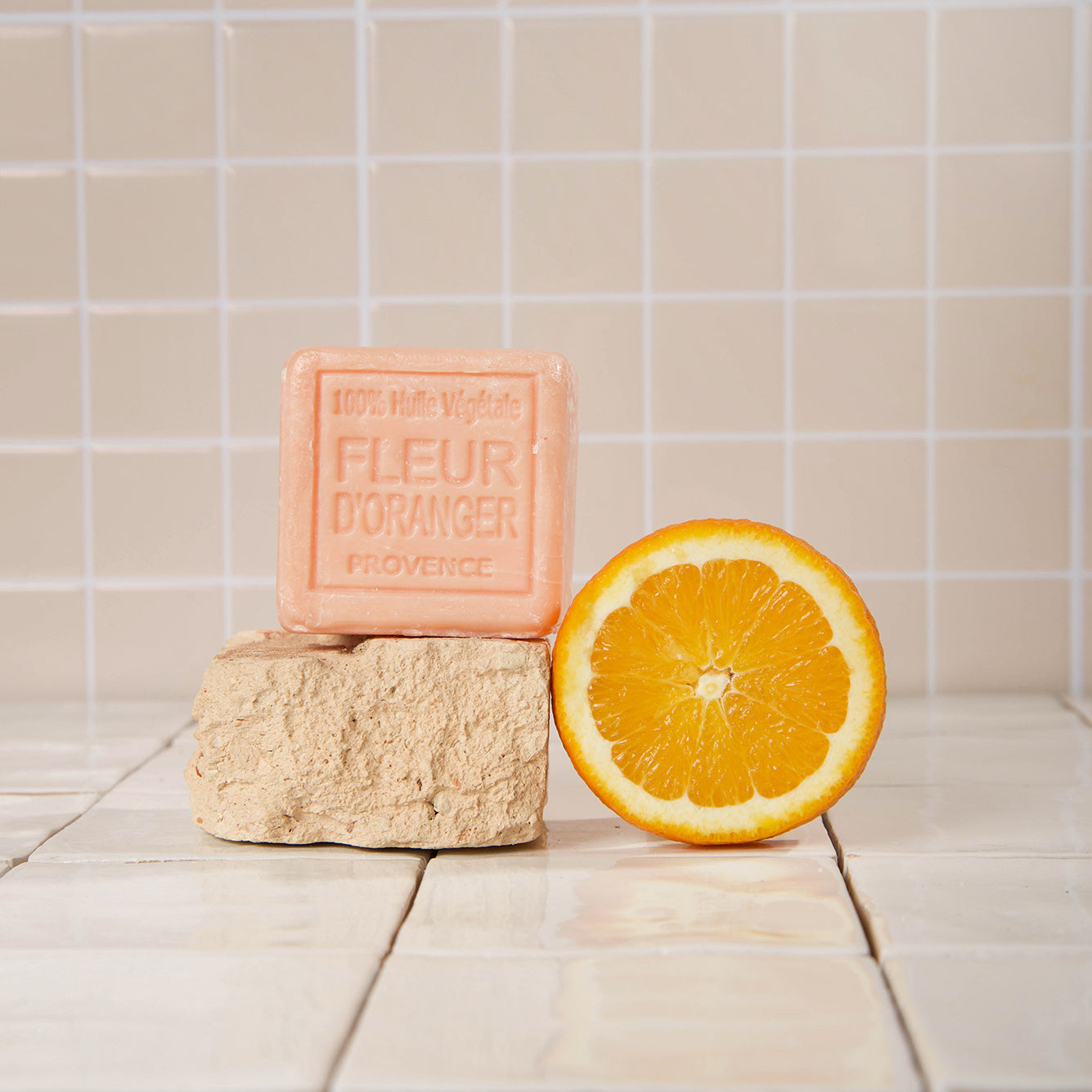 savon cube fleur d'oranger