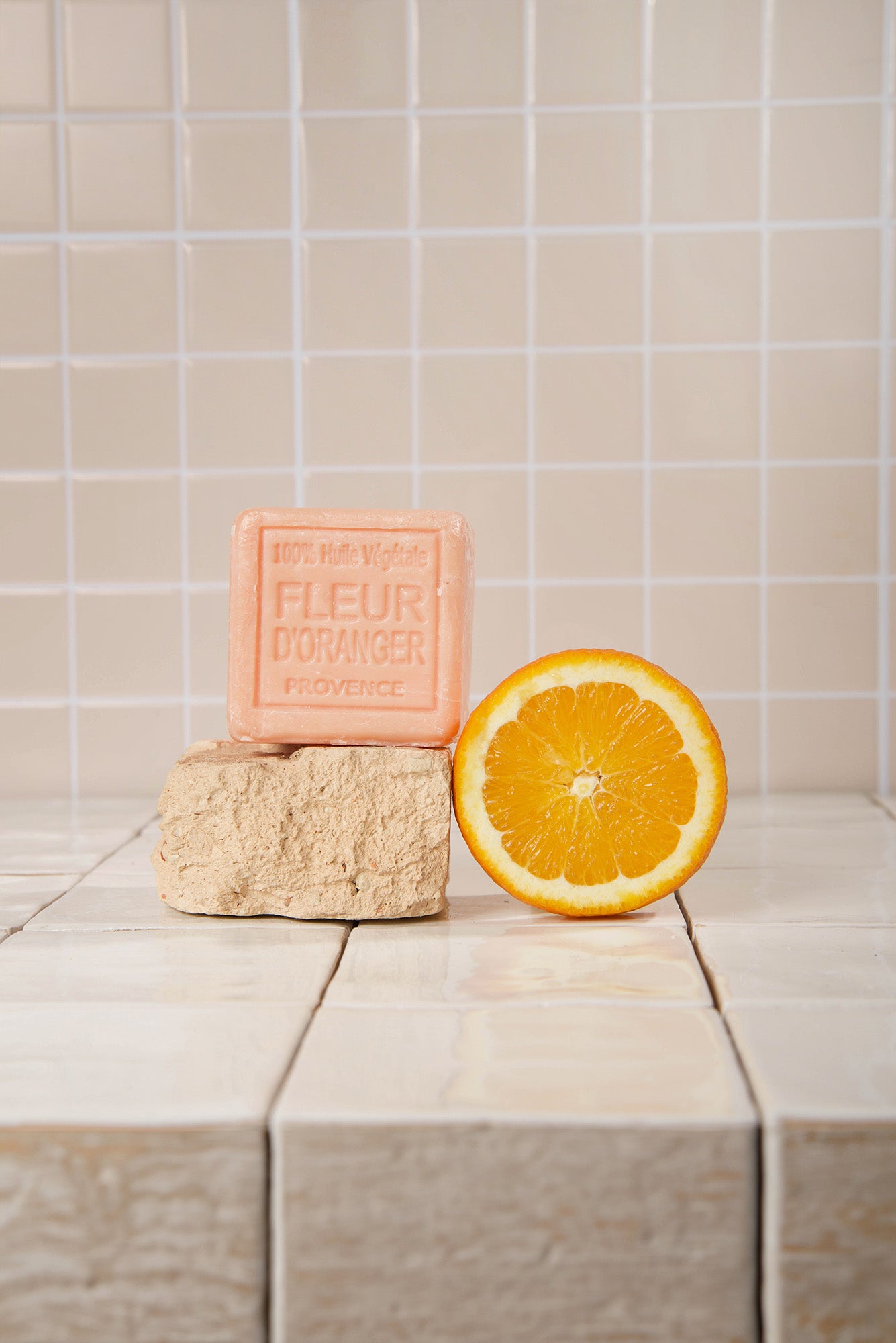 savon cube fleur d'oranger