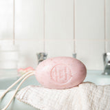 savon ovale corde rose
