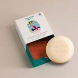 Savon solide verveine citronnée 100g, savon artisanal frais et tonique aux ingrédients naturels pour une toilette vivifiante du visage et du corps