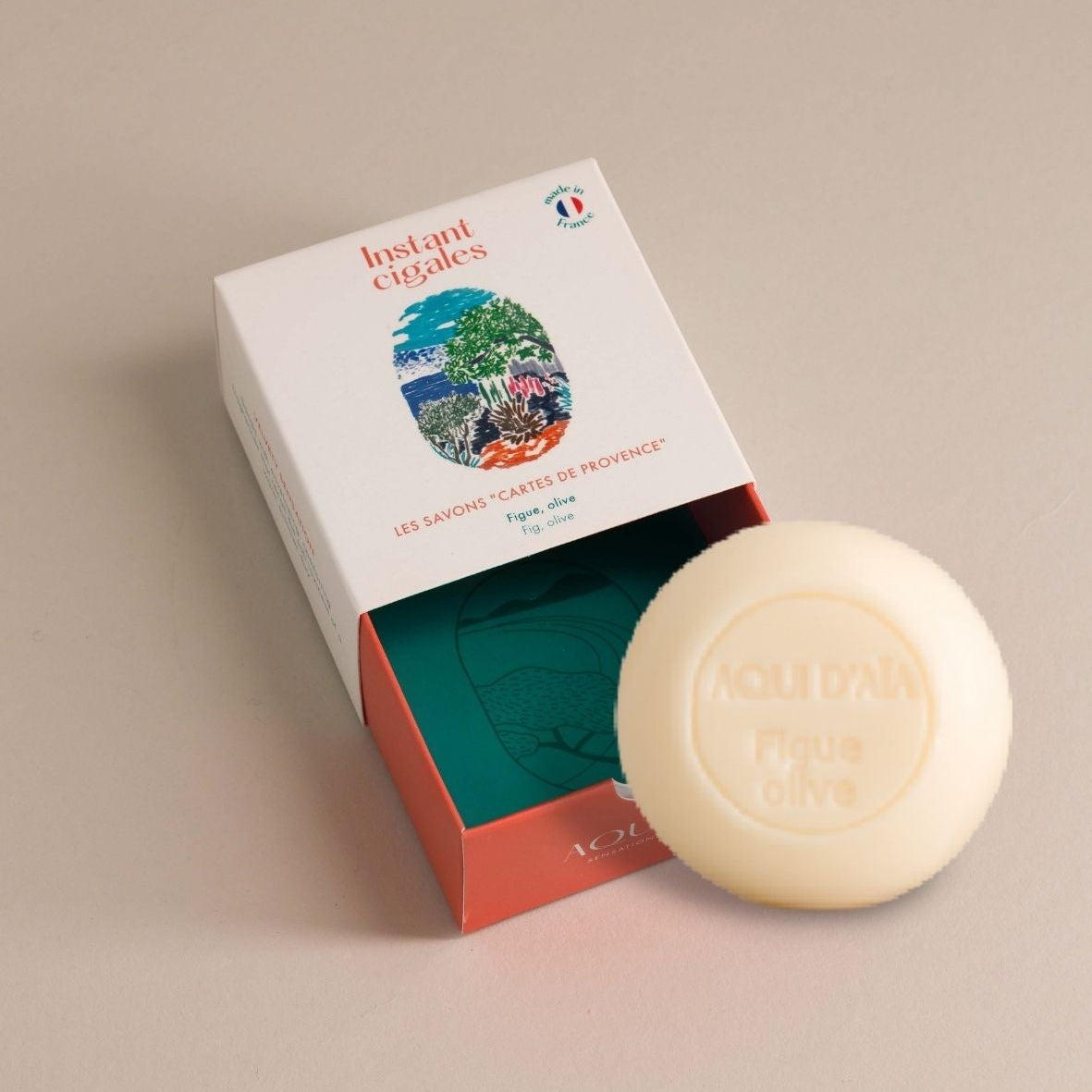 Savon parfumé figue et olive 100g, savon artisanal made in Provence