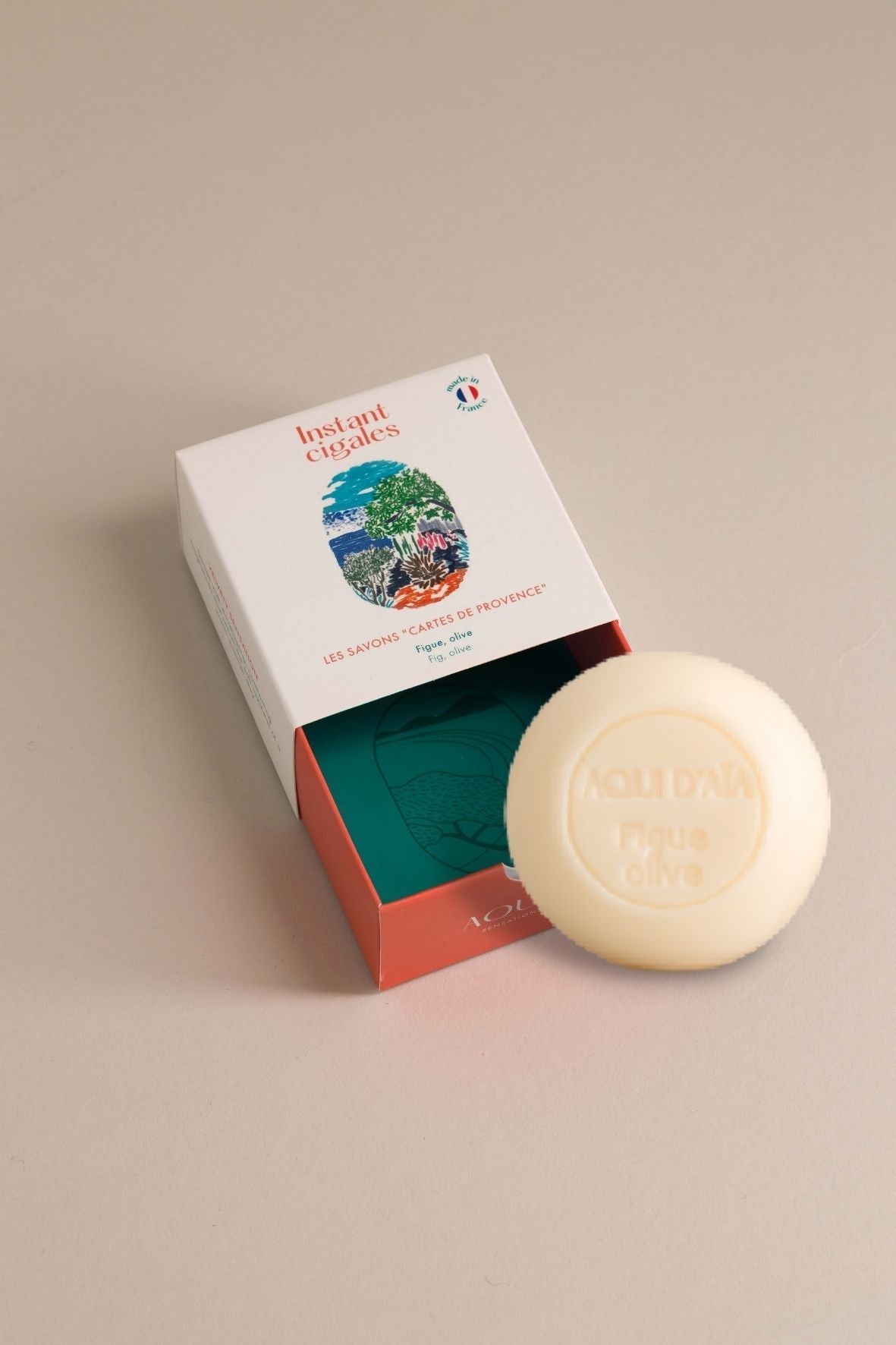 Savon parfumé figue et olive 100g, savon artisanal made in Provence