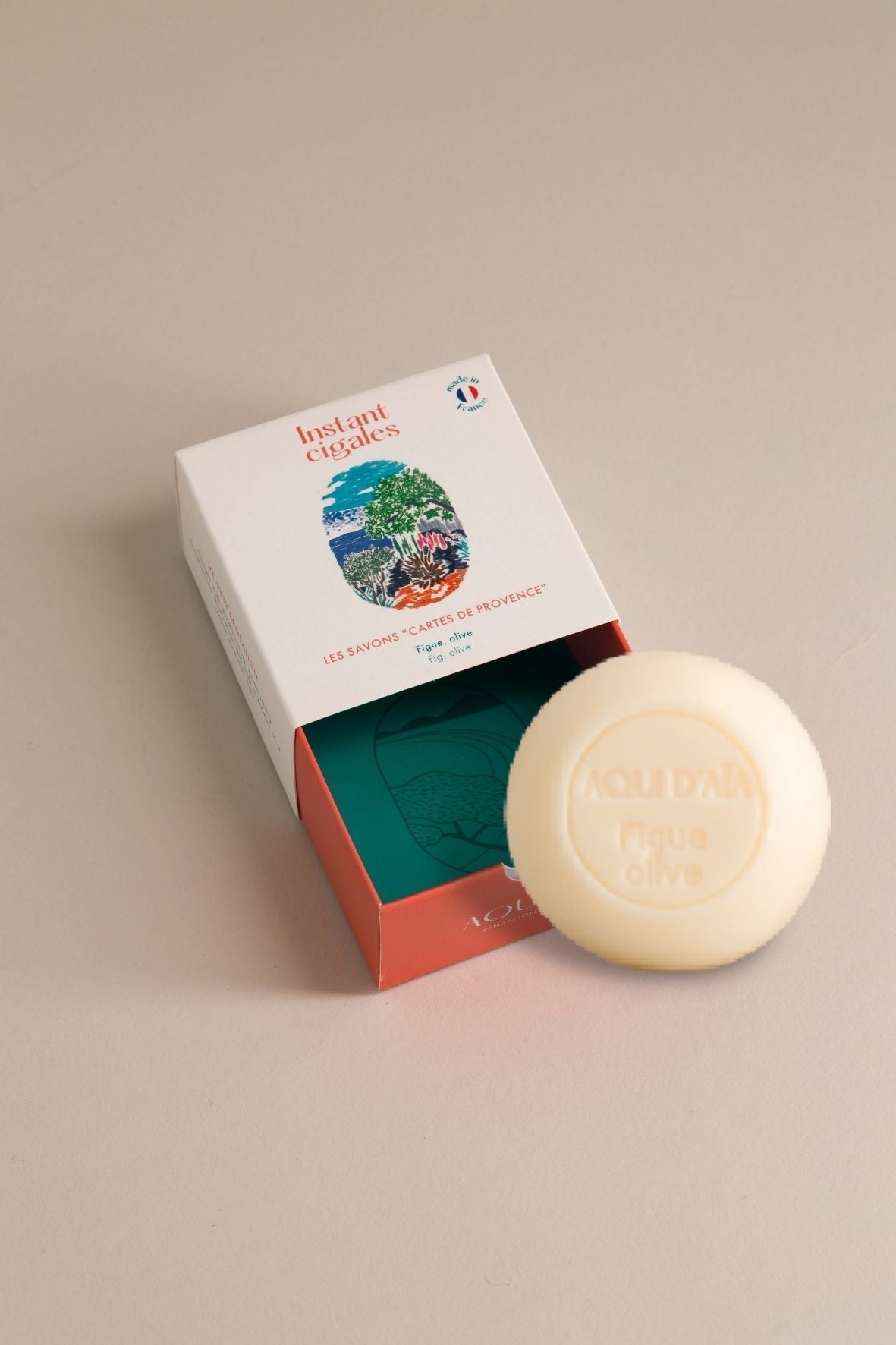 Savon parfumé figue et olive 100g, savon artisanal made in Provence