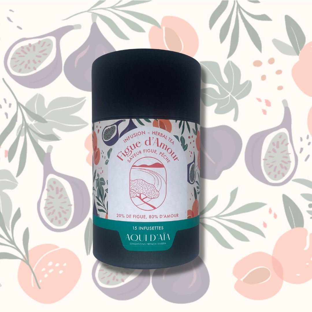 Infusion bio Figue d’Amour, mélange délicatement fruité et gourmand pour une pause réconfortante aux notes douces et chaleureuses. Parfum pêche et figue