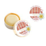Savon artisanal Fleur de Tiaré 100g édition spéciale Fête des Mères, présenté en pain.
