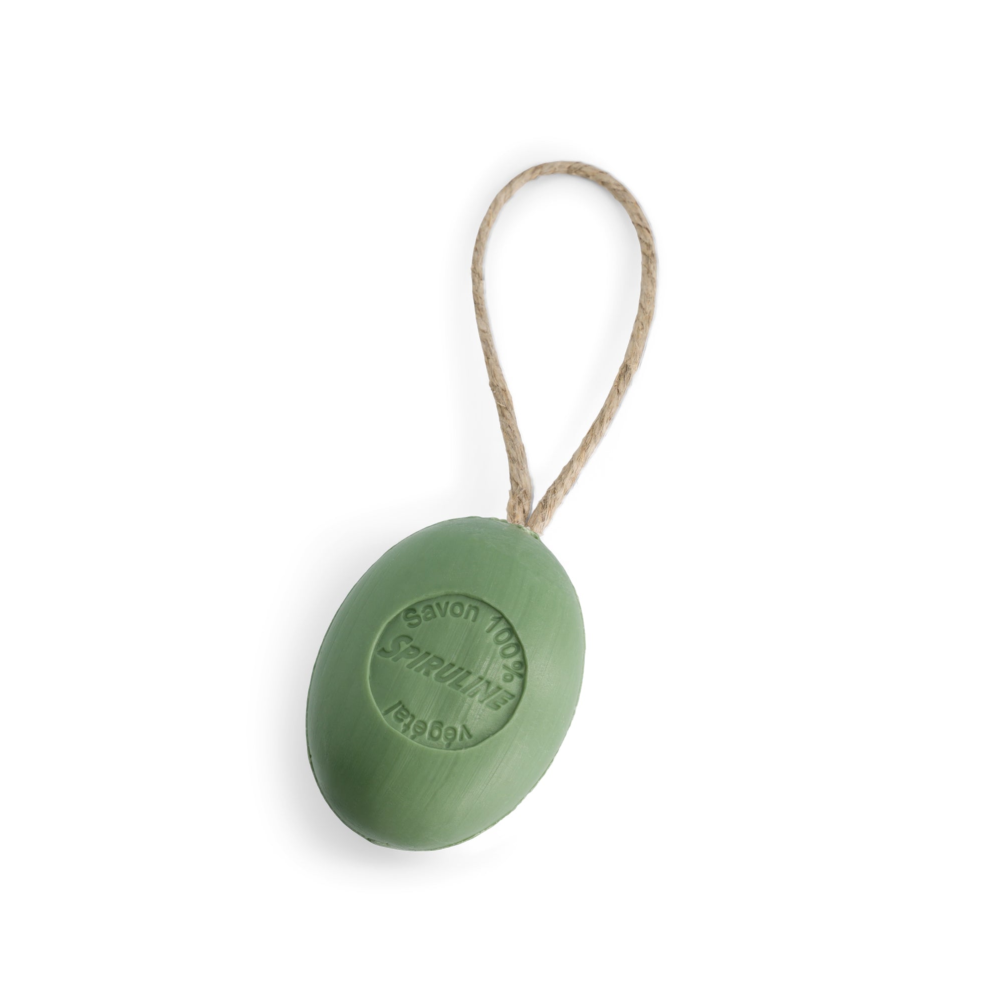 Savon corde artisanal à la spiruline 200g, savon naturel fabriqué en Provence.