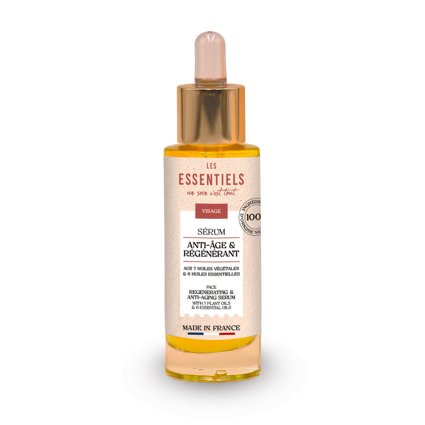 Flacon Serum de Lumière, certifiée COSMOS Organic