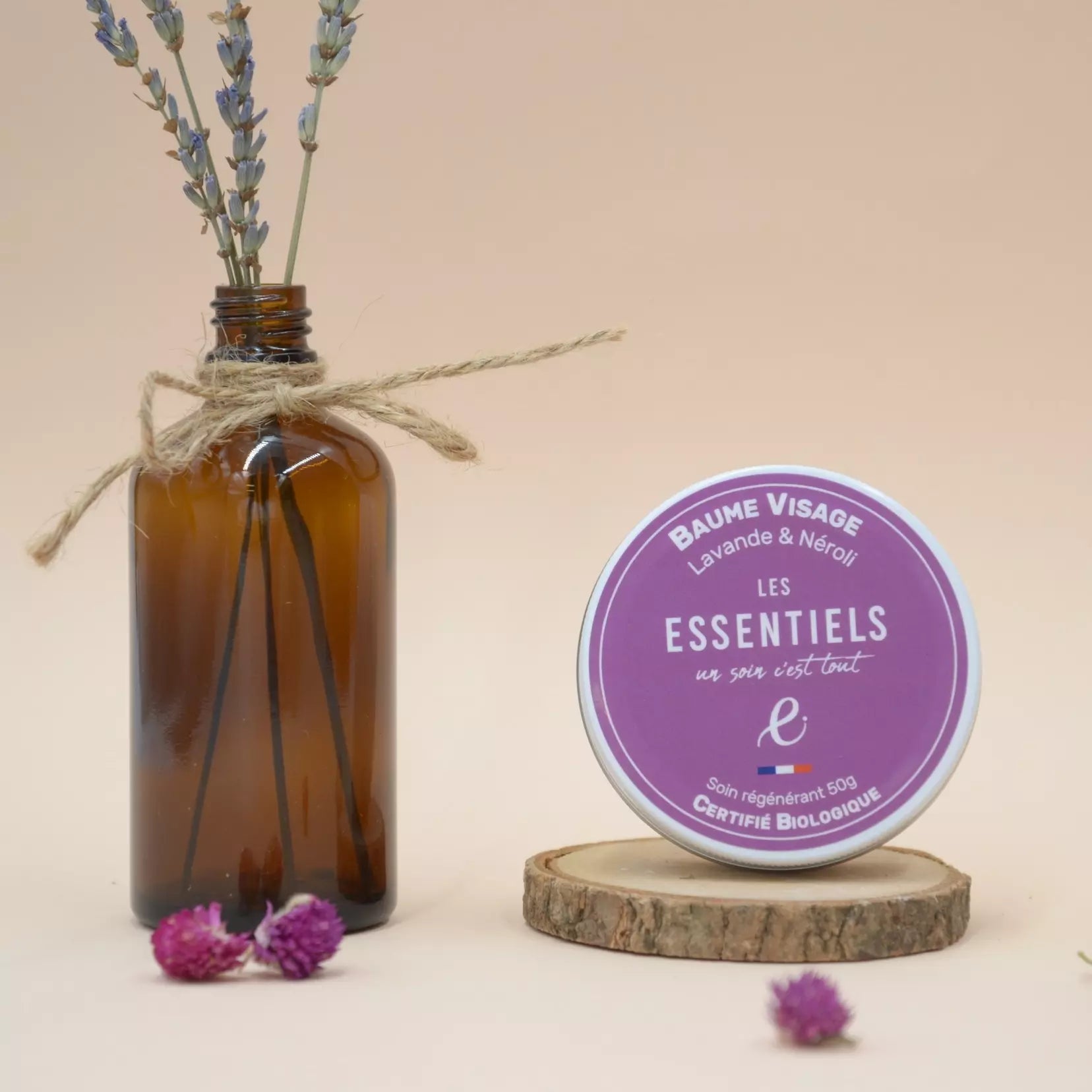 Baume visage régénérant Lavande et Néroli - 50g - COSMOS Organic