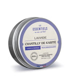 Chantilly de karité à la lavande, soin multi usages pour le corps et les cheveux, à la texture onctueuse et aérienne, idéale pour nourrir et adoucir la peau et la fibre capillaire.