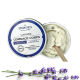 Gommage corps à la lavande 200ml, certifié COSMOS Natural, exfoliant doux pour une peau lisse et parfumée.