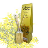 Diffuseur de parfum Mimosa 100ml, aux essences de Grasse, diffusion subtile pour une atmosphère fleurie et éclatante.