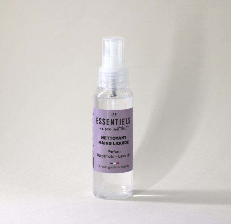Spray désinfectant mains bergamote et lavande 100ml, nettoyant liquide parfumé